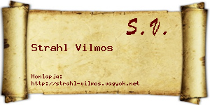 Strahl Vilmos névjegykártya